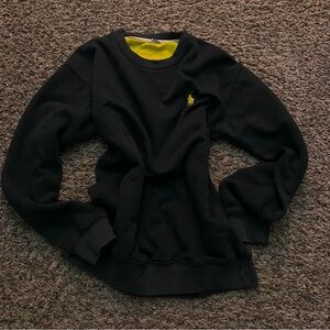 Ralph Lauren Polo Green Crewneck Sweatshirt with Yellow Logo